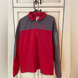 The North Face 1/4 zip Up fleece Pullover L